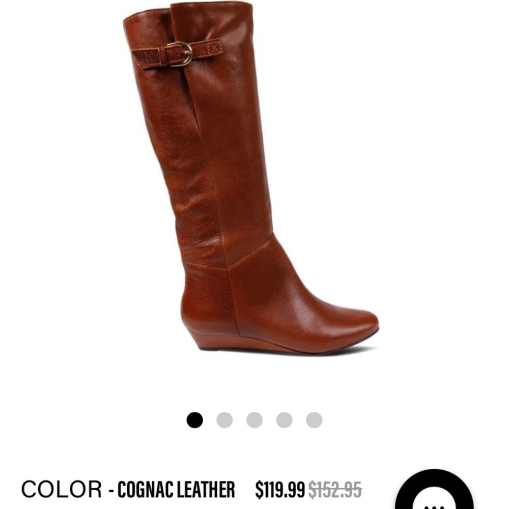 Steve Madden Intyce Cognac Leather Boots